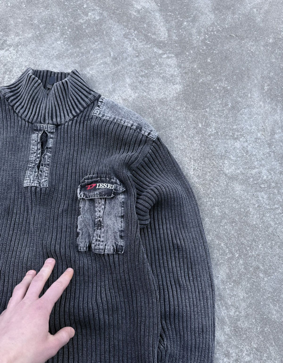 Diesel × Vintage Vintage Diesel y2k streetwear rare avantgarde sweater Size US XL / EU 56 / 4 - 6 Thumbnail