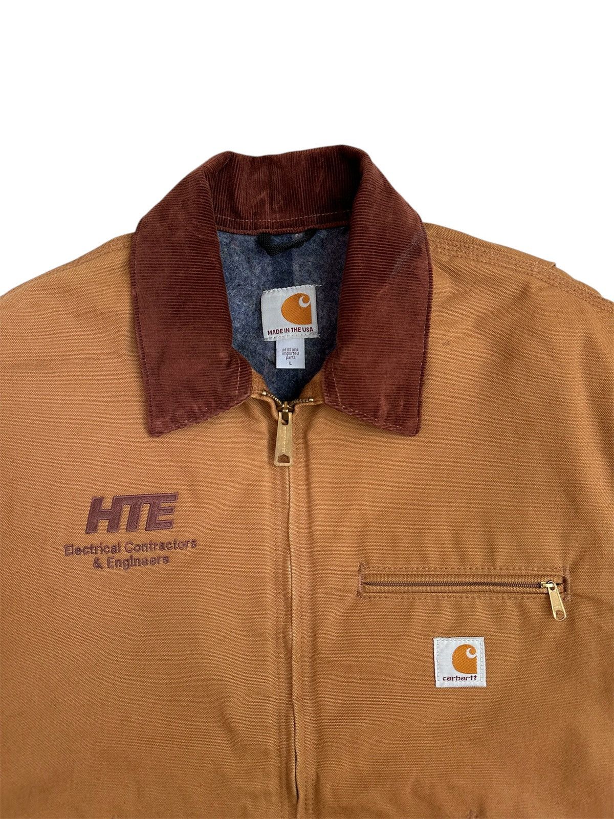 Carhartt Carhartt J001BRN Brown Detroit Jacket Made in USA Size US L / EU 52-54 / 3 - 3 Thumbnail