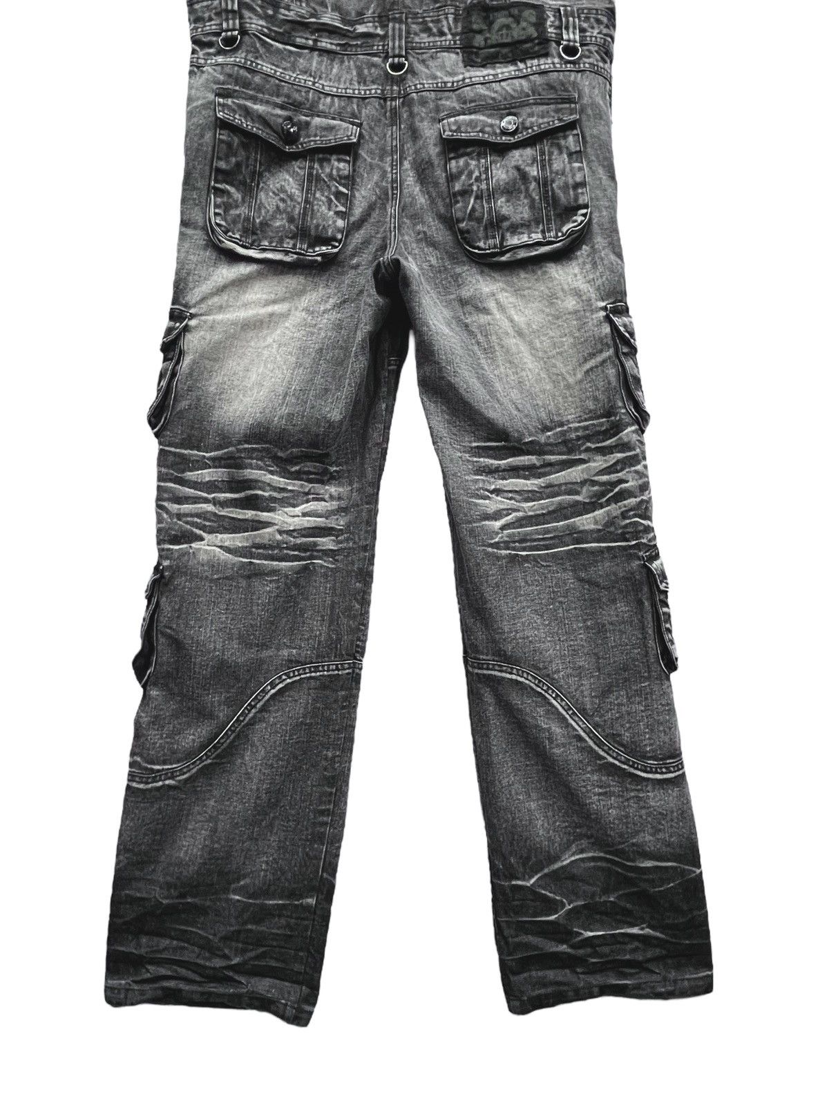 LOWBOX 🔥☠️Vtg LOWBOX Punk Multipocket Cargo Denim Coverall Size US 34 / EU 50 - 11 Thumbnail