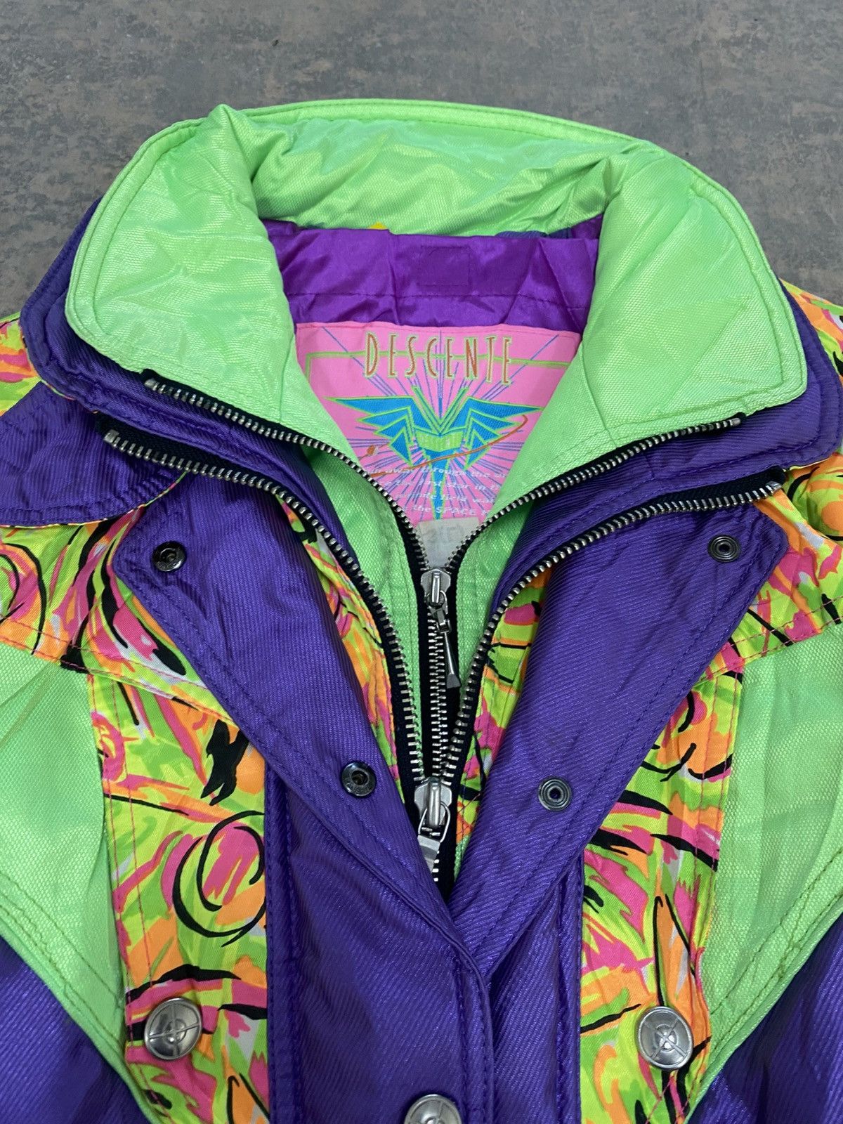 Vintage Vintage Descente Ski Winter Jacket 80s 70s Era Crop Size L / US 10 / IT 46 - 6 Thumbnail