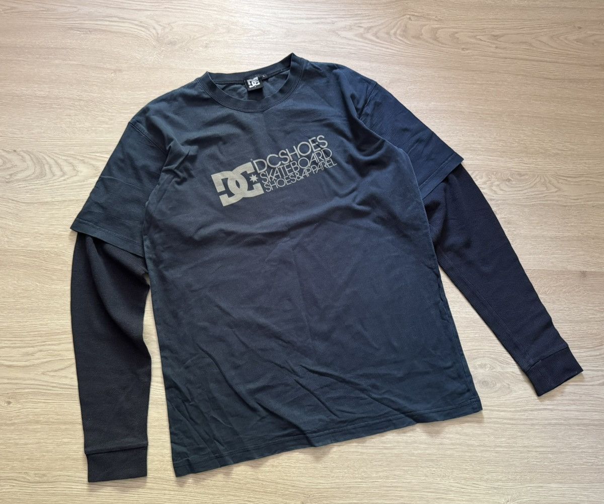 Vintage Vintage 00’s DC Shoes Skateboarding y2k Faded Long Sleeve Size US L / EU 52-54 / 3 - 1 Thumbnail