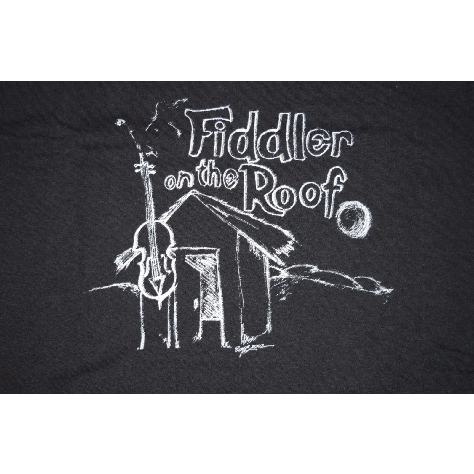 Fruit Of The Loom VINTAGE FIDDLER ON THE ROOF T-SHIRT M BLACK BROADWAY NYC MUSICAL 2002 MENS RARE Size US M / EU 48-50 / 2 - 2 Thumbnail