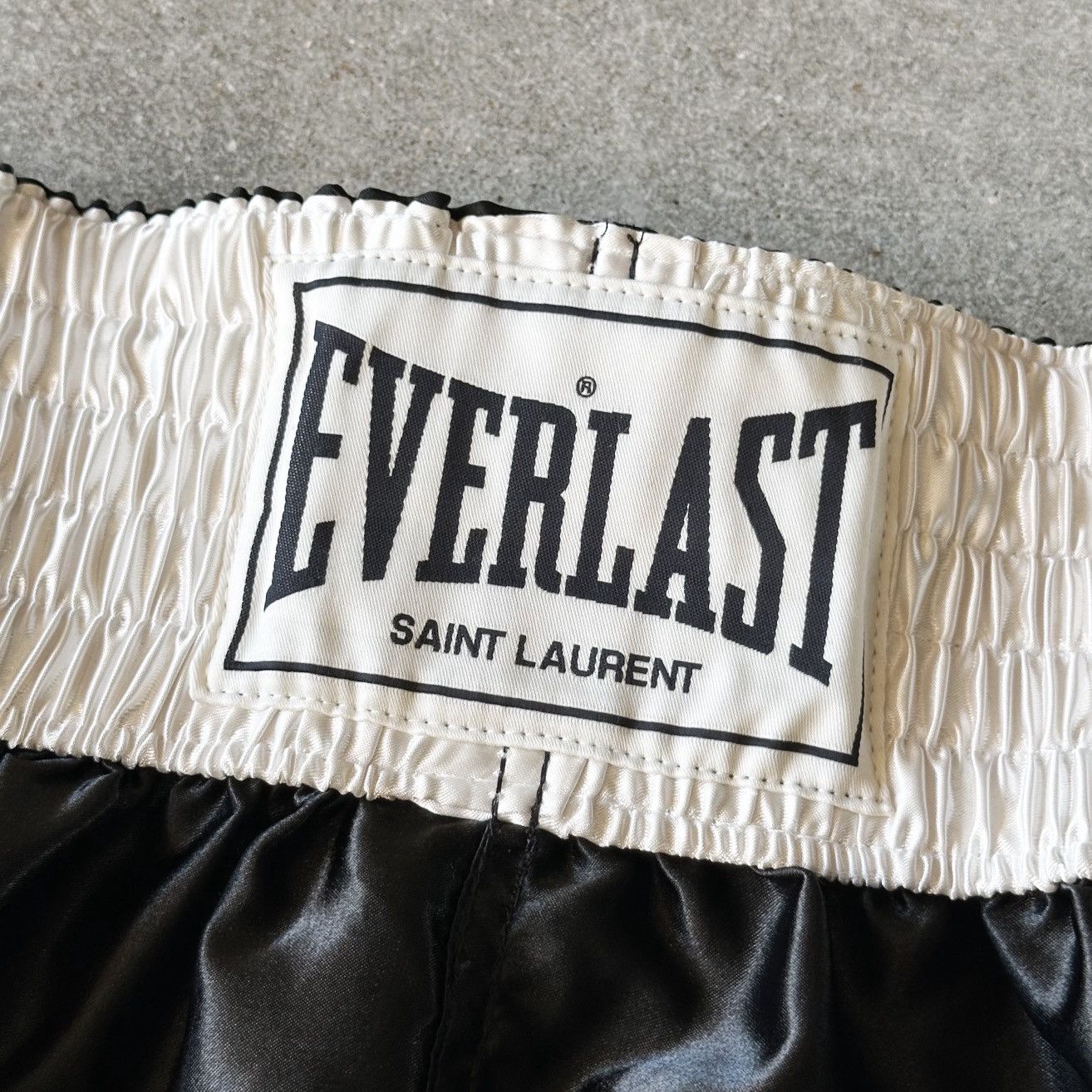 Saint Laurent Paris Saint Laurent x Everlast 2019 Satin Muay Thai Boxing Shorts Size US 32 / EU 48 - 2 Thumbnail