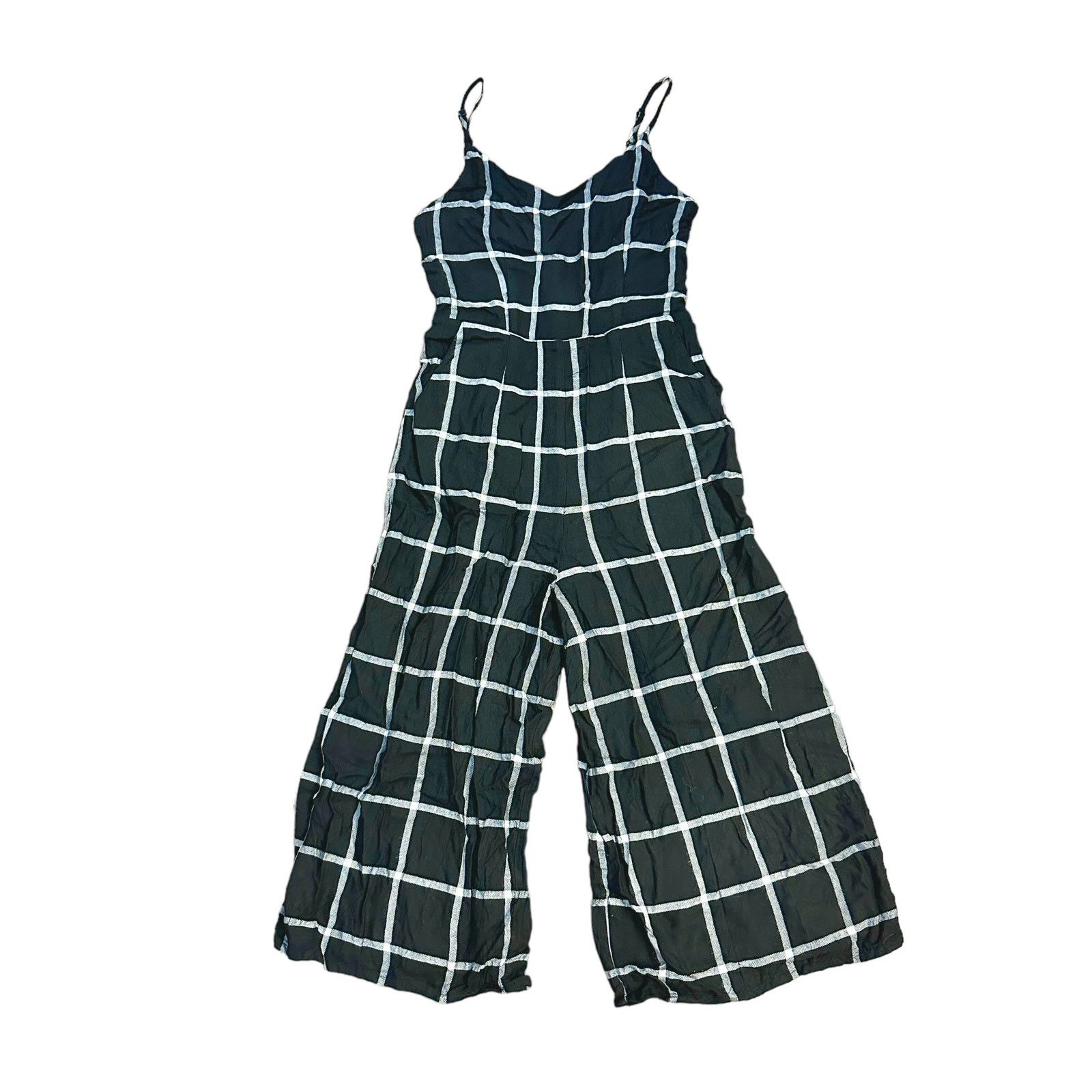 Other Allison Joy Cece Windowpane Jumpsuit Size 26" / US 2 / IT 38 - 2 Thumbnail