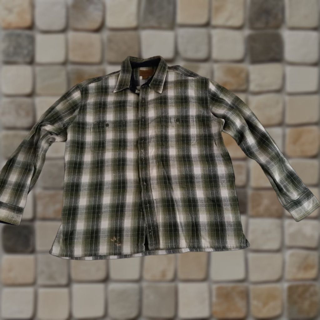 Vintage VINTAGE St. John's Bay Shirt Plaid Flannel Button-Up XL Unisex Adults Casual Cotton Green Long Sleeve Pockets Size XL / US 12-14 / IT 48-50 - 1 Thumbnail