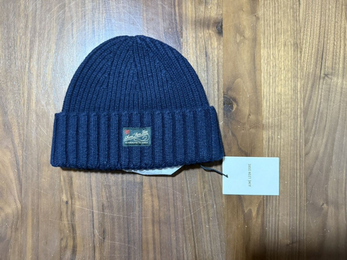 Aime Leon Dore Aime Leon Dore ALD Cashmere Beanie Navy Blazer Knit Hat Size ONE SIZE - 1 Thumbnail