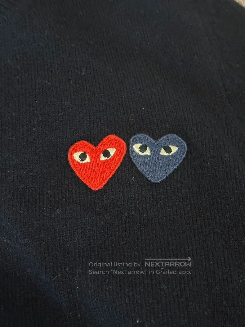 Comme des Garcons Comme des Garcons Navy Blue Round Neck Knit Cardigan, Wome Size S / US 4 / IT 40 - 3 Thumbnail