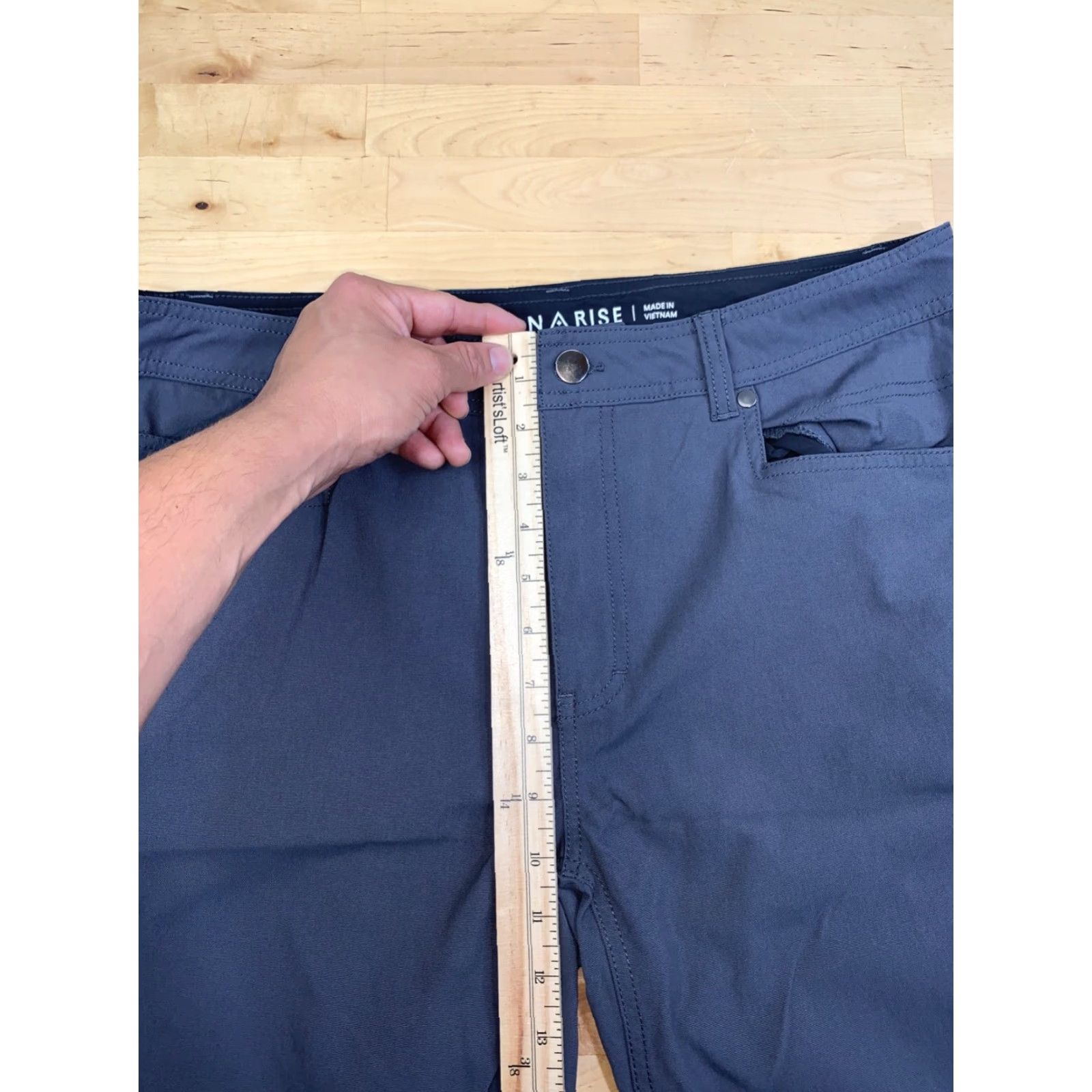 Vintage Western Rise Evolution Slim Pants Men 34x31 Gray Casual Outdoor Slim Chino Flat Front 11136 Size US 34 / EU 50 - 7 Thumbnail