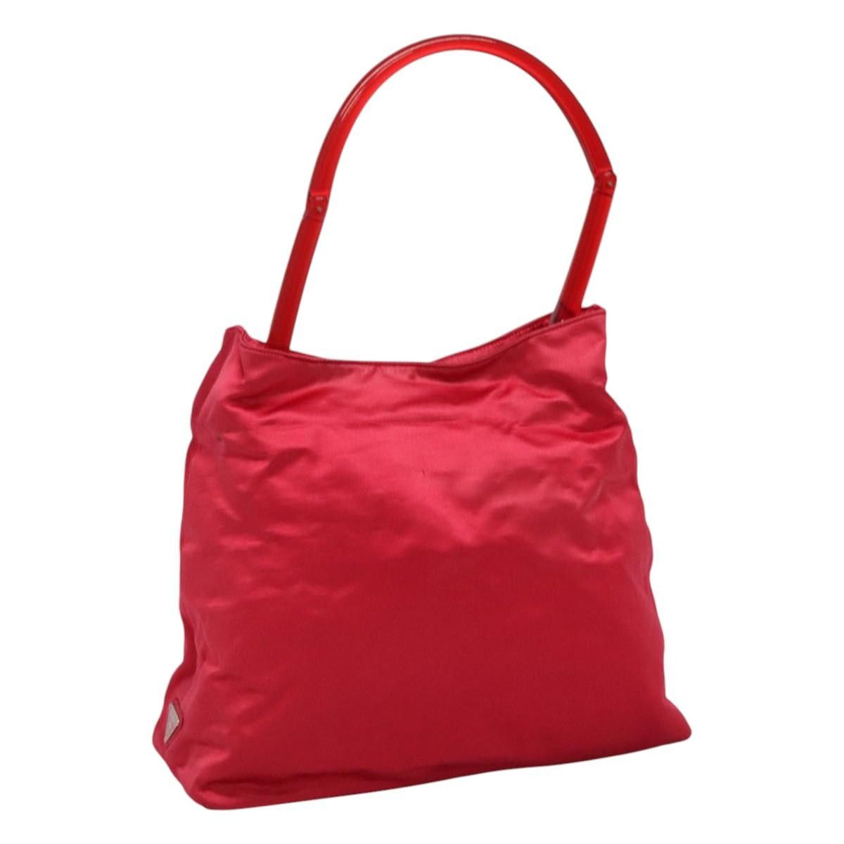 Prada Tessuto Pink Synthetic Shoulder Bag (Pre-Owned) Size ONE SIZE - 1 Thumbnail
