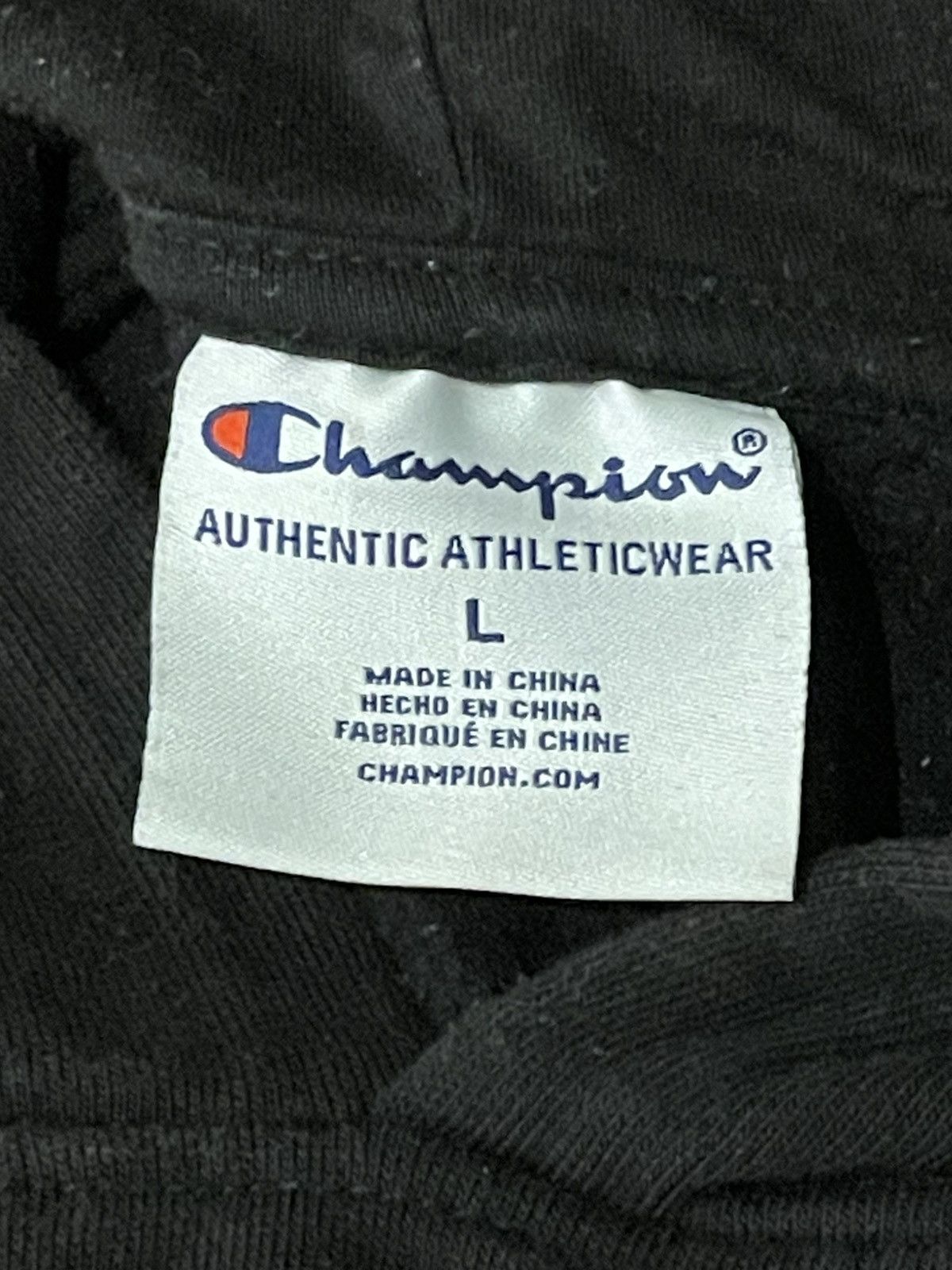 Champion Y2K Champion Logo Sleeves Black Long Sleeve Hoodie Size US L / EU 52-54 / 3 - 5 Thumbnail
