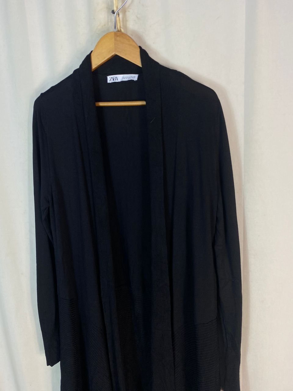 Zara Zara black long cardigan shirt Size L / US 10 / IT 46 - 3 Thumbnail