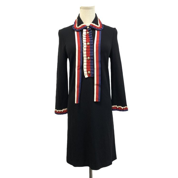 Gucci Gucci Ruffle Trim Midi Dress Size M Size M / US 6-8 / IT 42-44 - 1 Thumbnail
