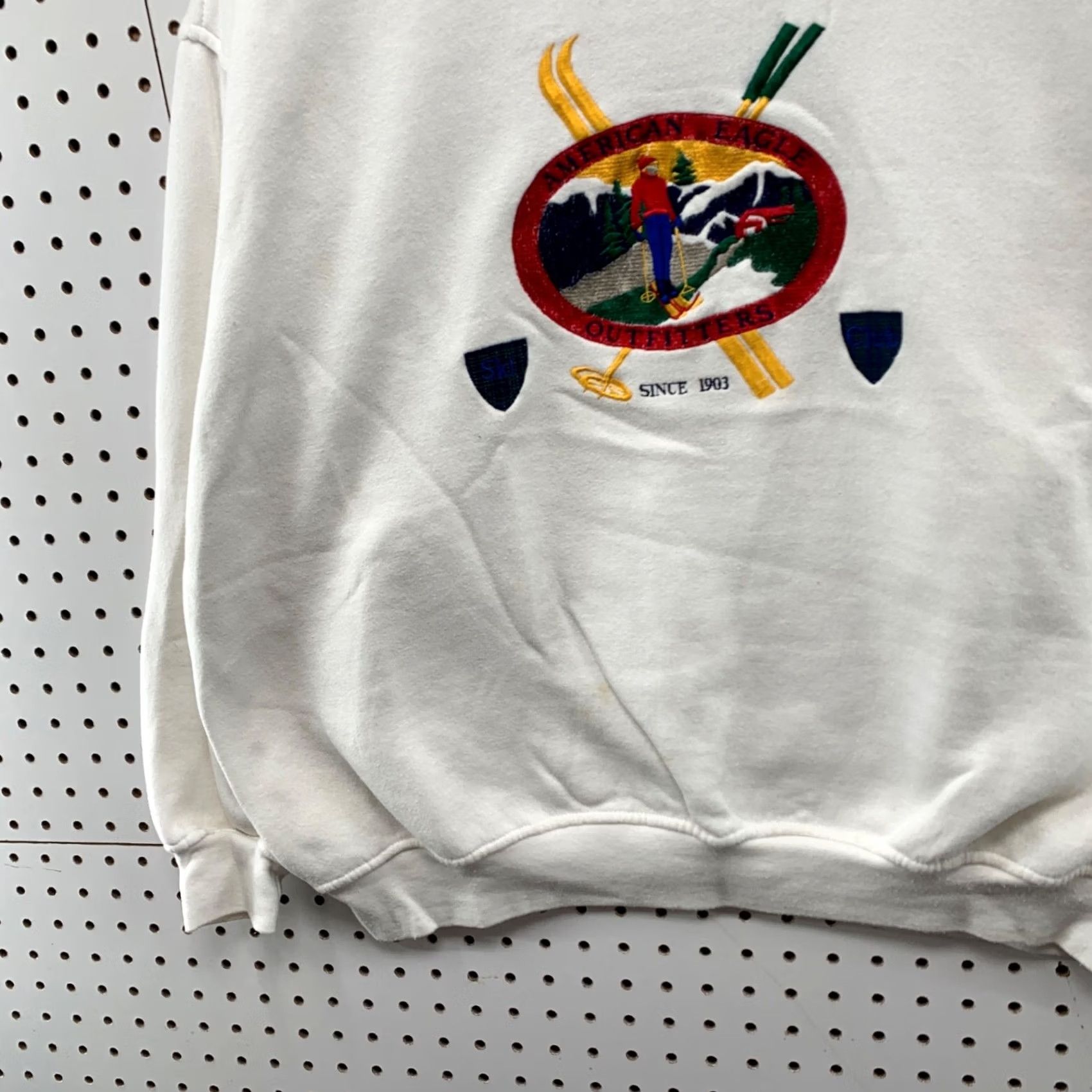 American Eagle Outfitters VINTAGE American Eagle Golf Sweatshirt Men XL White Embroidered 90s Size US XL / EU 56 / 4 - 5 Thumbnail