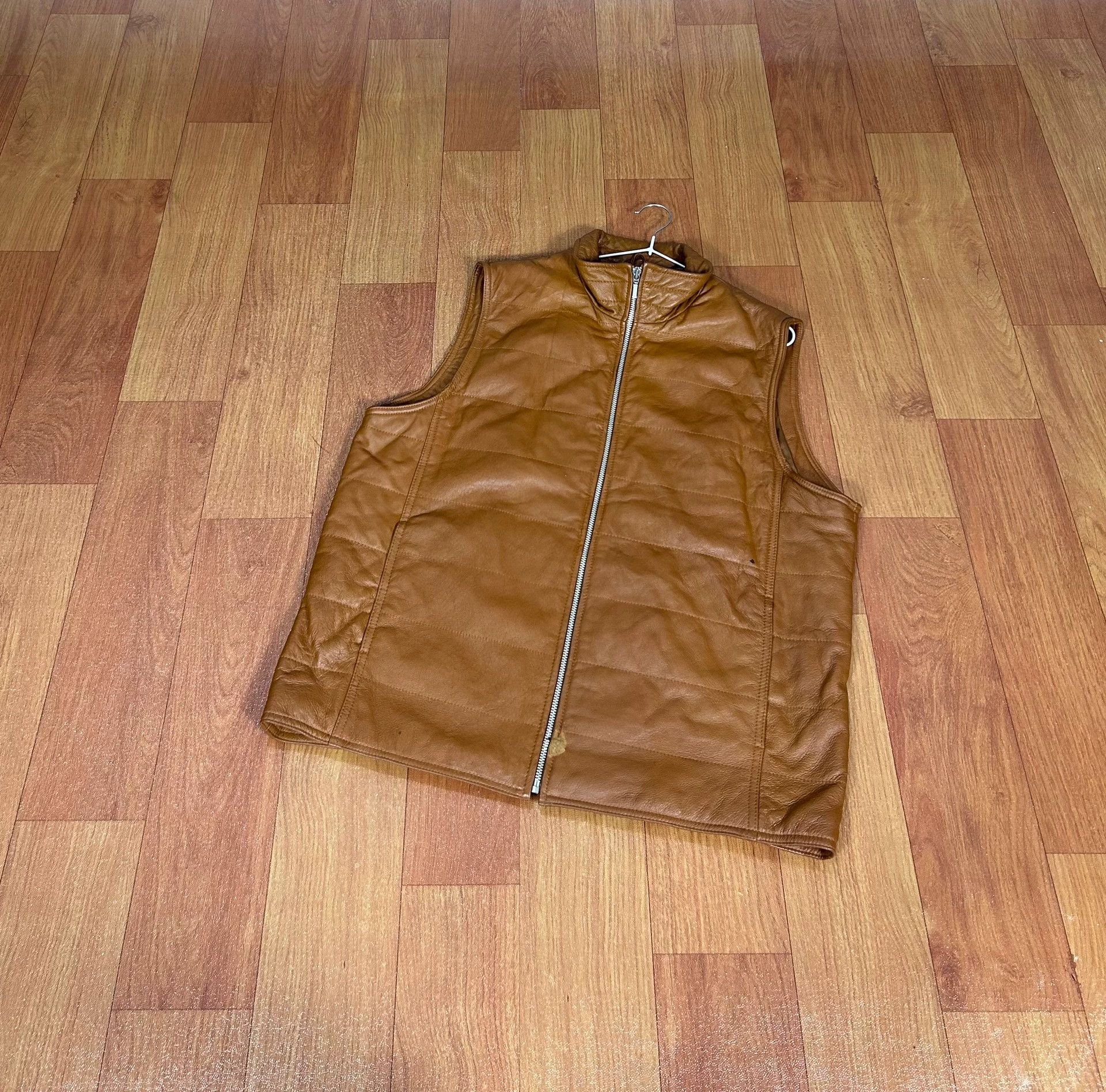 Gianni Valentino Vintage Men's Leather Vest / Outerwear Size US XL / EU 56 / 4 - 1 Thumbnail