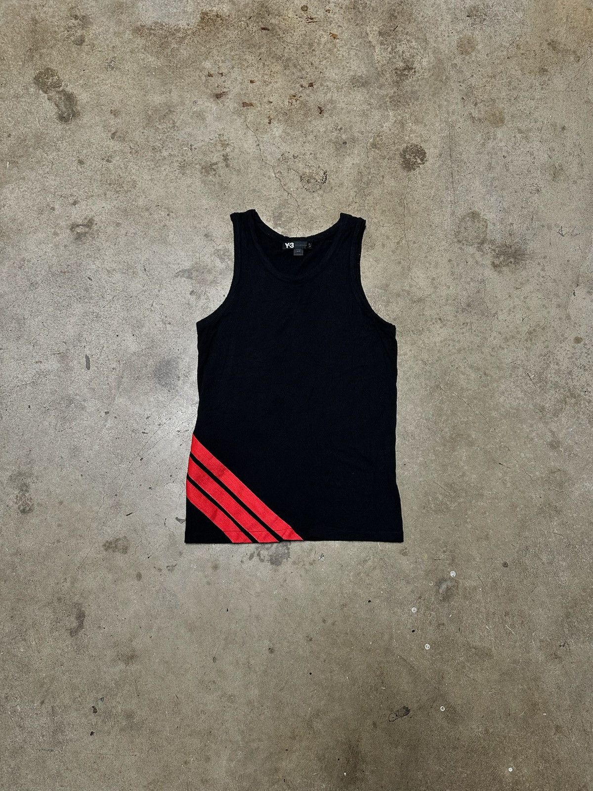 Y3 Asymmetrical Striped Tank