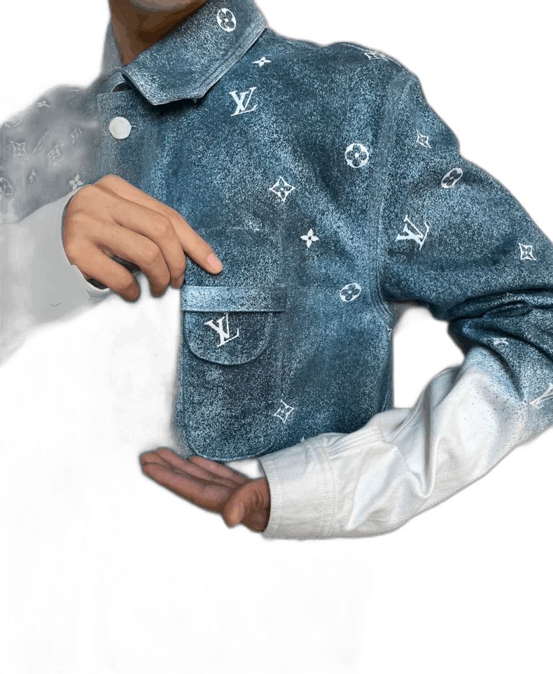 Louis Vuitton Louis Vuitton Blue White Gradient Denim Jacket Size US S / EU 44-46 / 1 - 1 Thumbnail