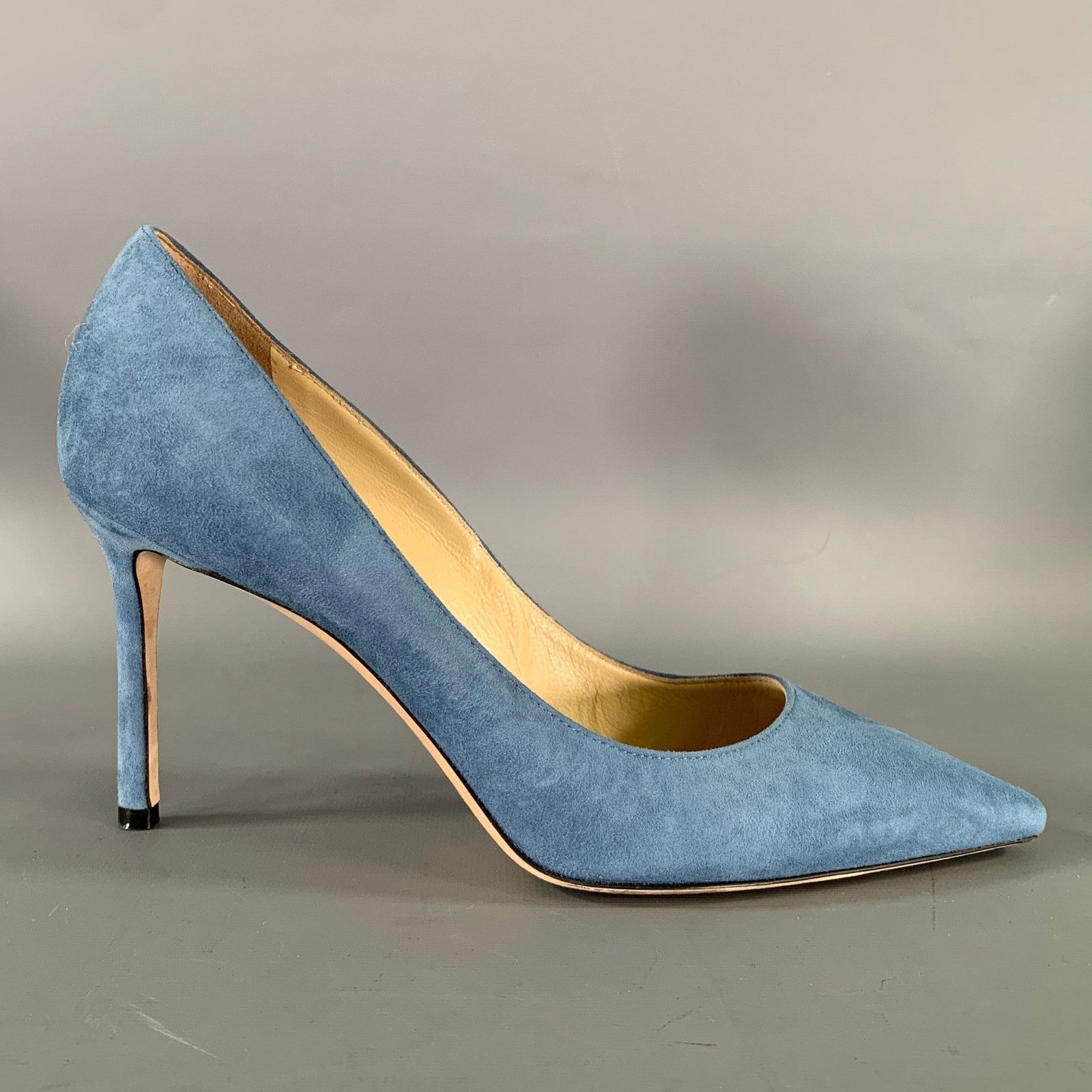 Jimmy Choo JIMMY CHOO Size 9 Blue Suede J0001474039 Suede Pumps Size US 9 / IT 39 - 2 Thumbnail