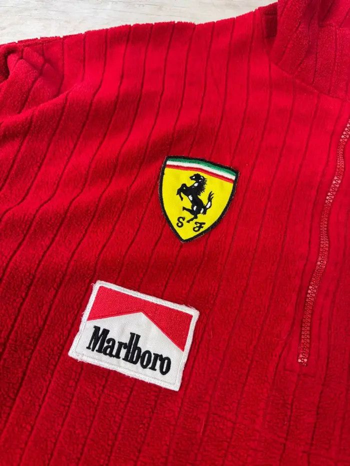 Ferrari Vintage Ferrari Marlboro Racing F1 1/4 Zip Fleece Jacket 90s Size US XXL / EU 58 / 5 - 5 Thumbnail