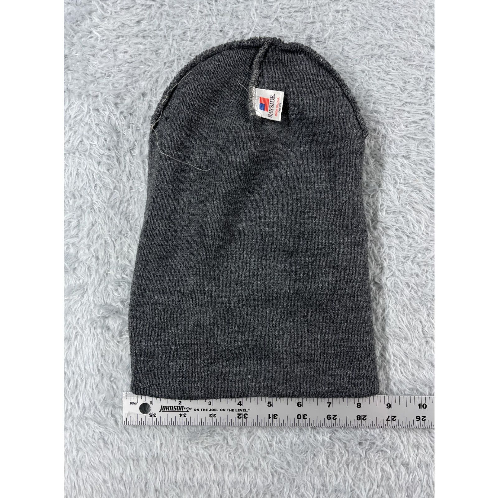 Vintage Bayside Duro Last Beanie Toque Hat Adult One Size Gray Knit 100% Acrylic Roofing System Beanie Mens Winter 90s Roofing Keywords Size ONE SIZE - 6 Thumbnail