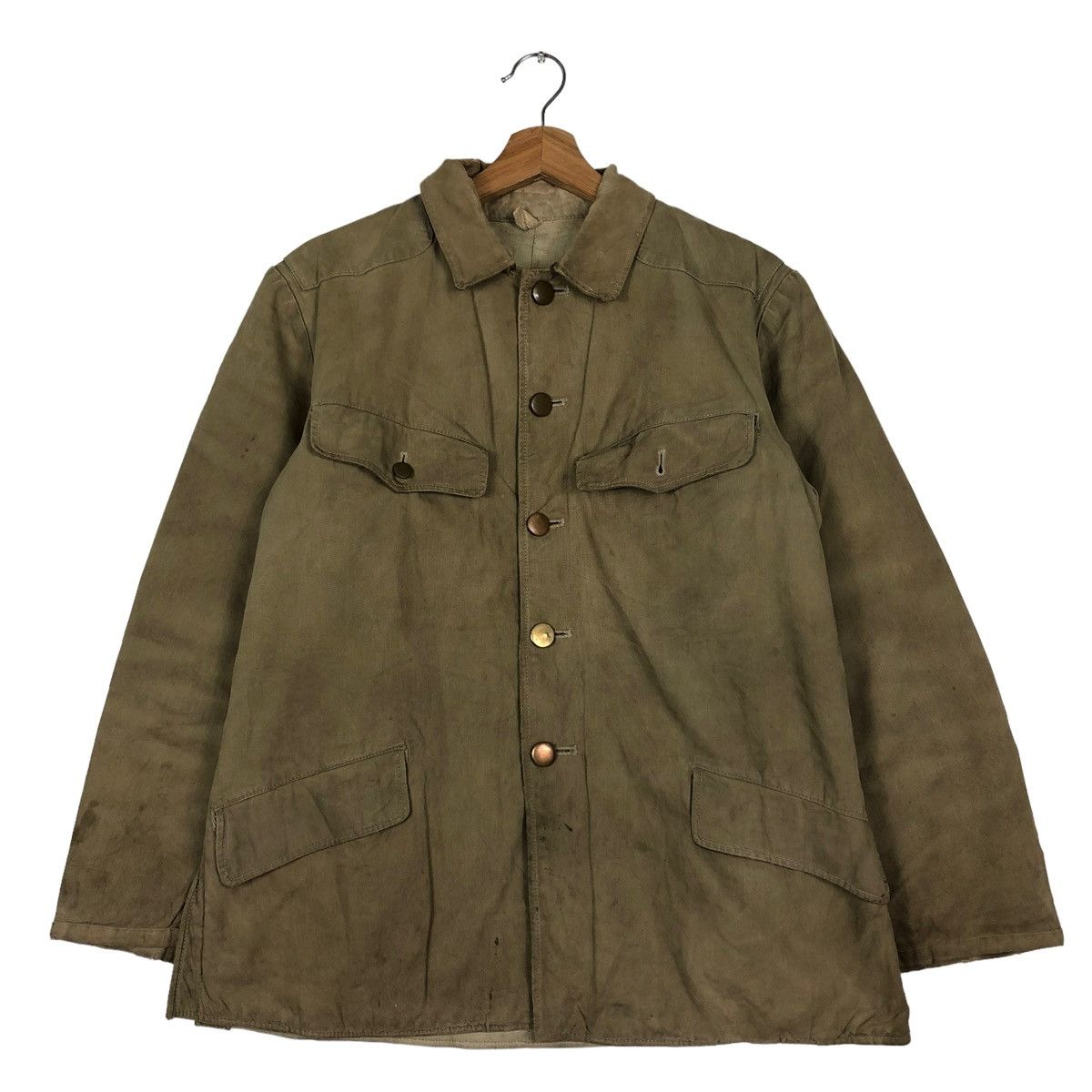 Vintage 🔥TRUE VINTAGE 1940’s CHORE MILITARY JACKET MULTI POCKET Size US M / EU 48-50 / 2 - 1 Thumbnail