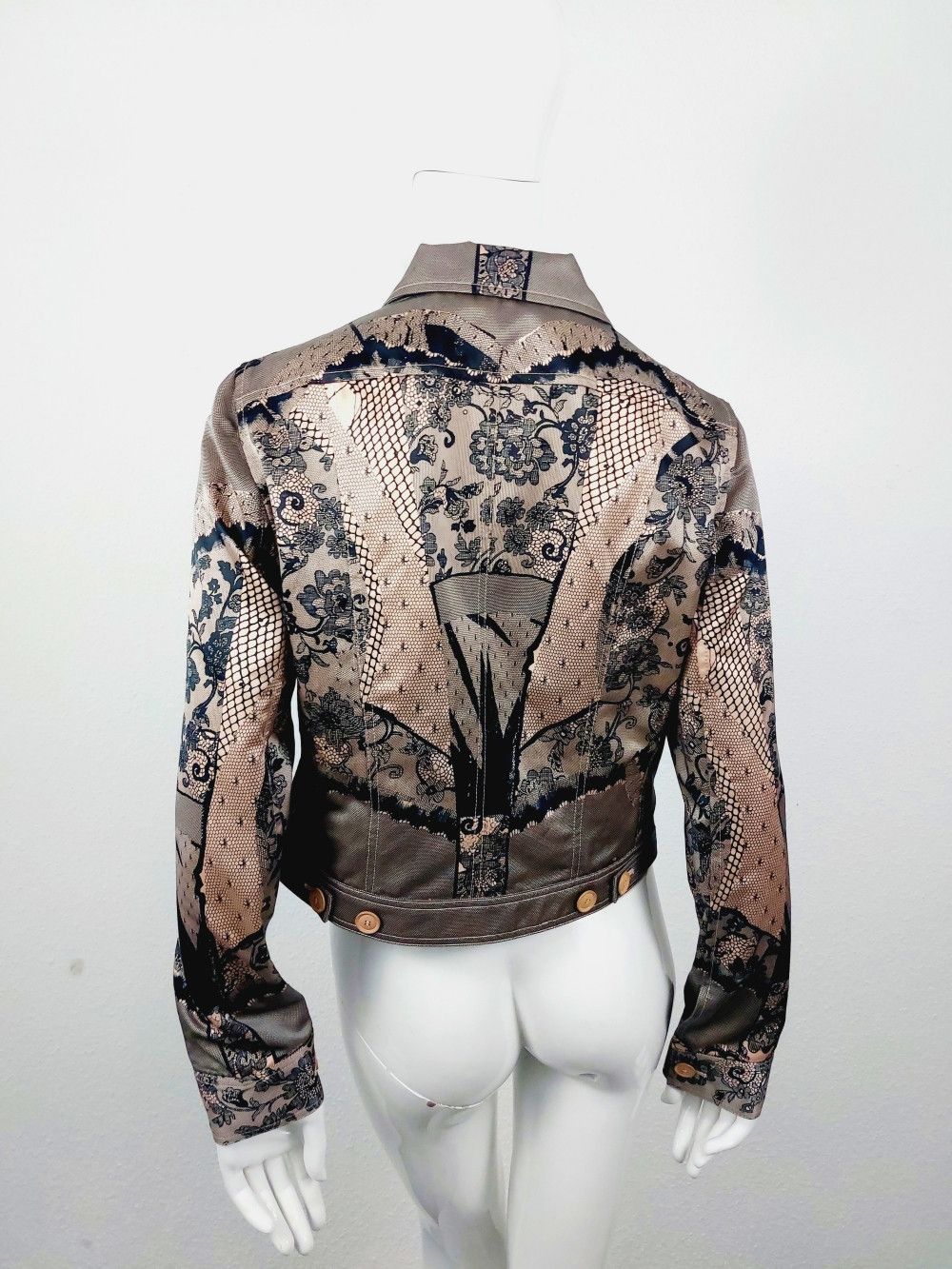 Dior Christian Dior 2006 Runway Optical Corset Lace Trompe jacket Size M / US 6-8 / IT 42-44 - 13 Thumbnail