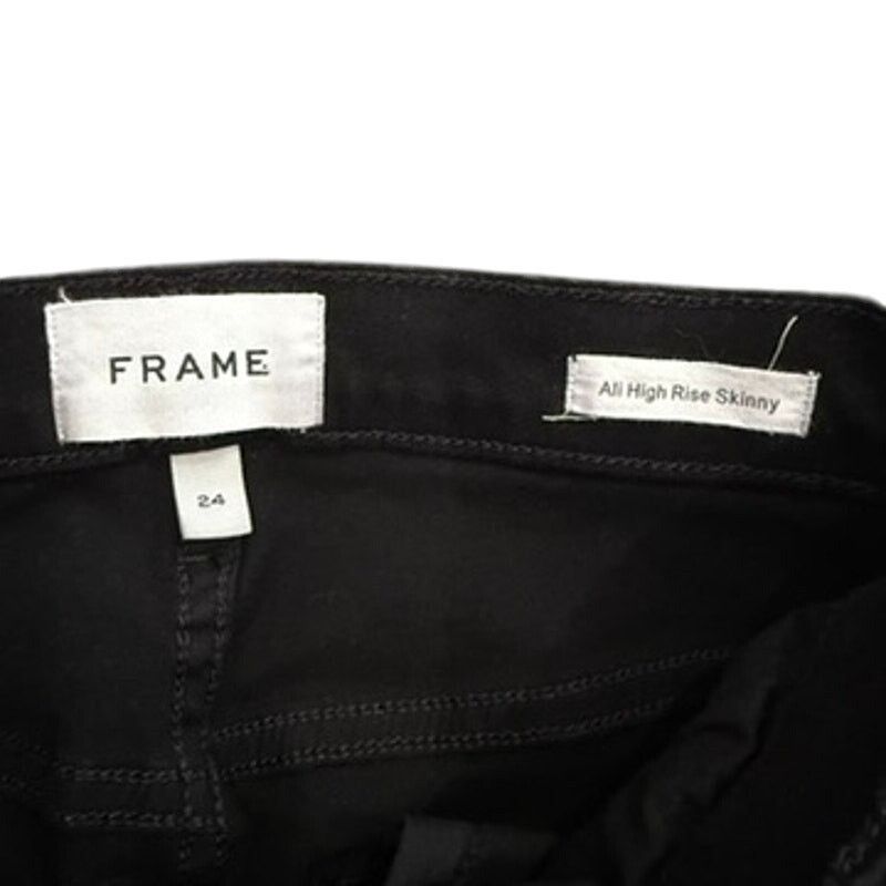 Frame Frame Ali High Rise Cigarette Jeans in Noir, Size 24 Size 24" / US 00 / IT 34 - 5 Thumbnail