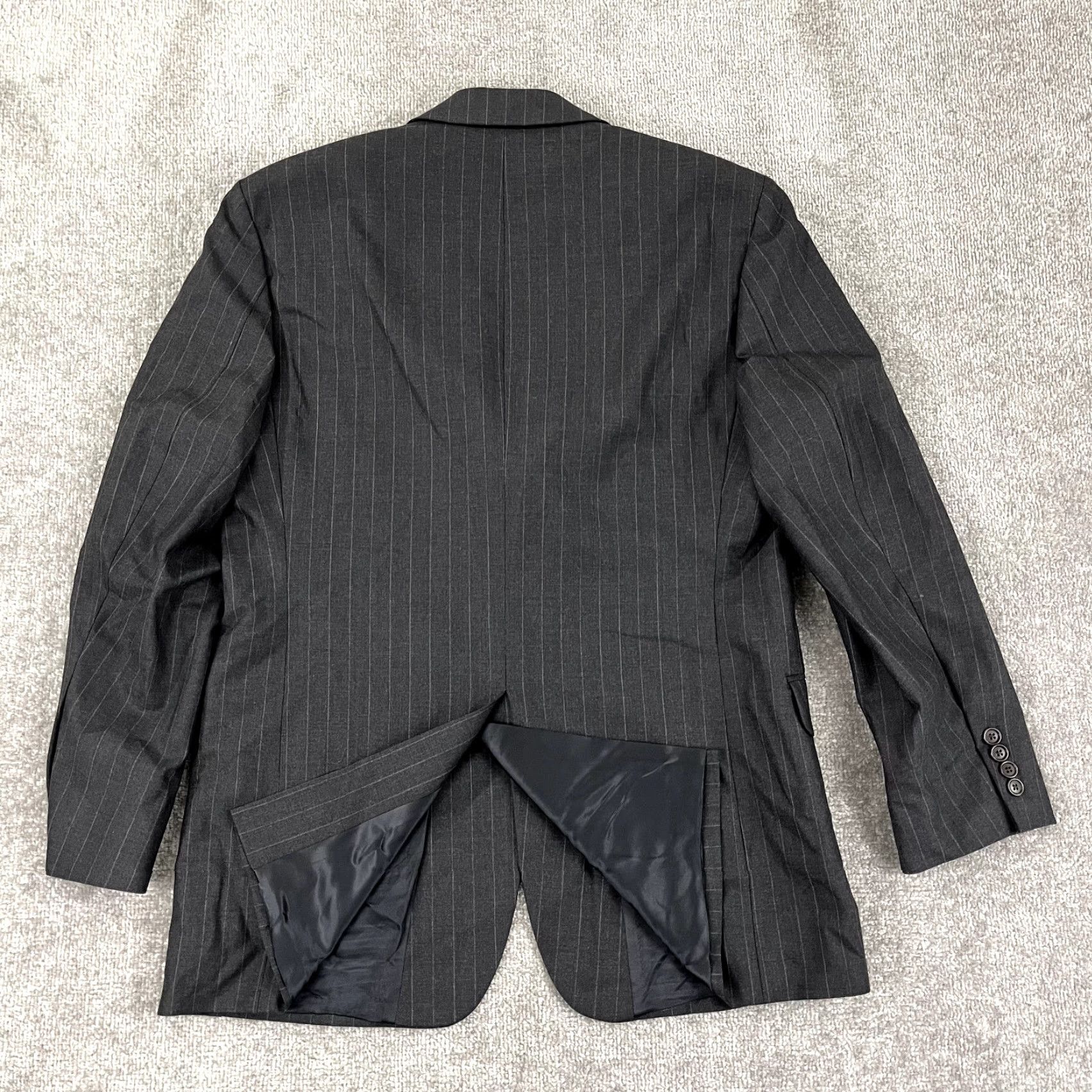 Brooks Brothers BROOKS BROTHERS Blazer Mens 40R Gray Stripe 346 Stretch Sport Coat Wool 2 Button Blazer Size 40R - 2 Thumbnail