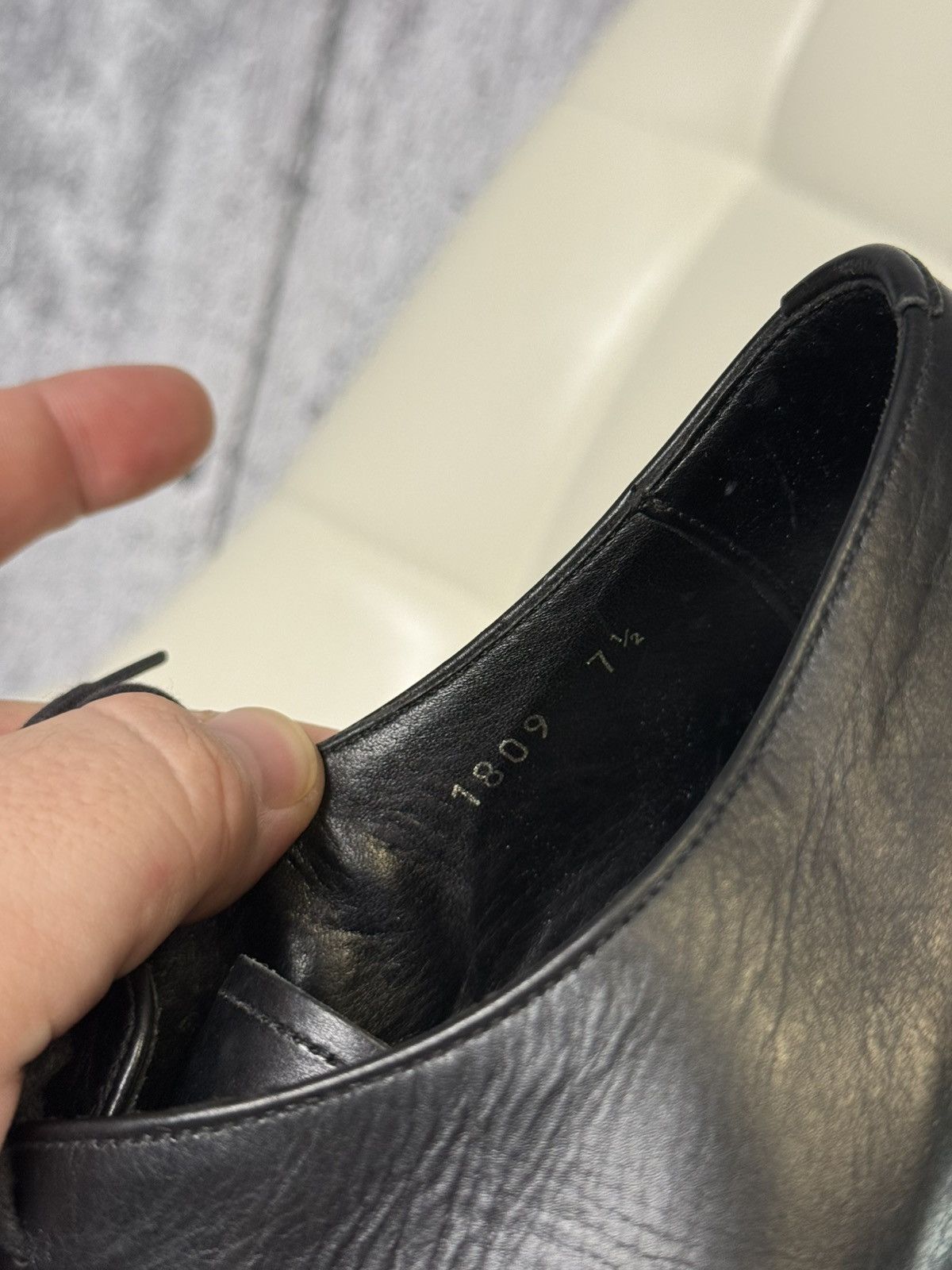 Prada PRADA Men’s Black Leather Lace Up Dress Derby Dress Shoes Size US 8.5 / EU 41-42 - 20 Thumbnail