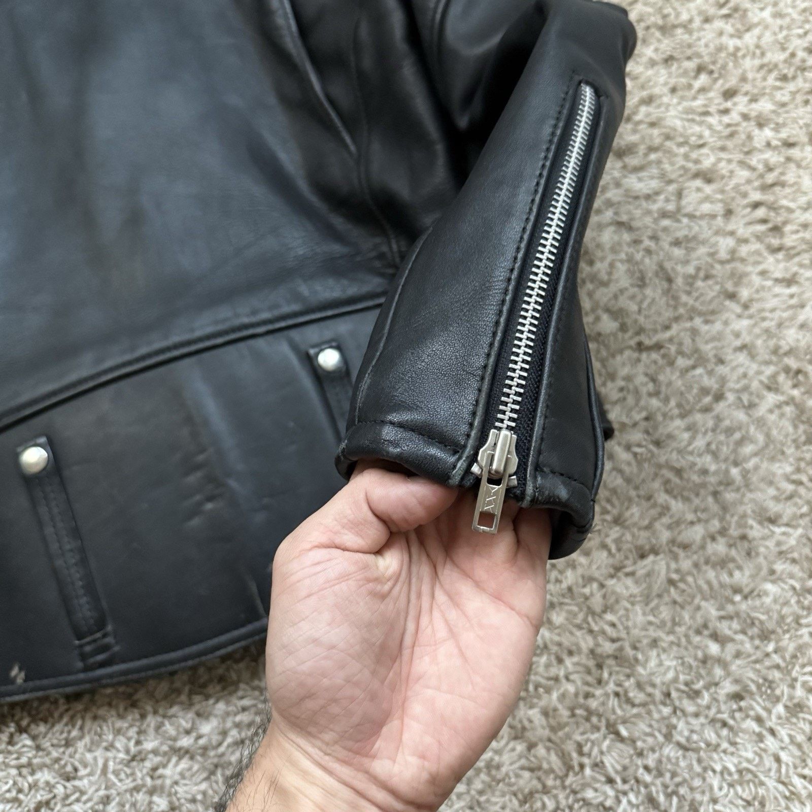 Harley Davidson Vintage Harley Davidson Black Leather Motorcycle Jacket Fur Size US M / EU 48-50 / 2 - 9 Thumbnail