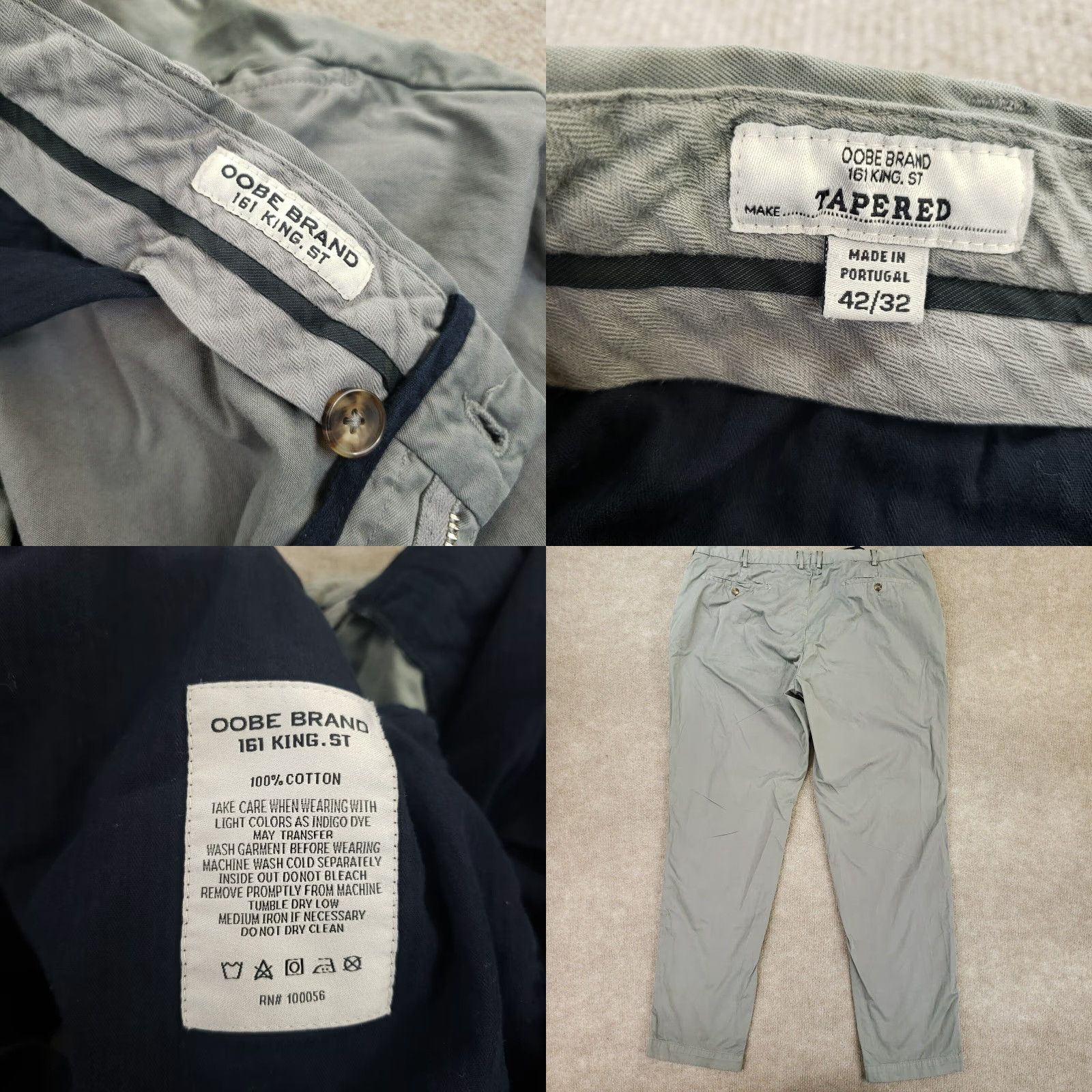 J Brand Oobe Brand Chino Mens Extra Large XL Gray Straight Leg Flat Front Pants Size US 40 / EU 56 - 8 Thumbnail