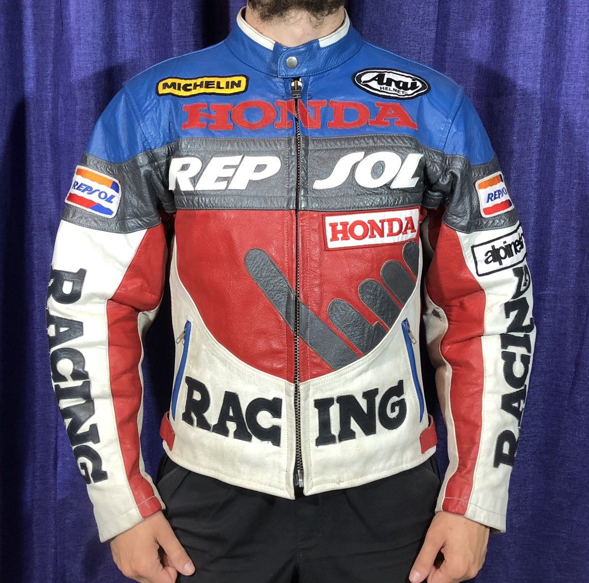 Dainese × Ferrari × Honda Honda Motorcycle leather jacket Racing Vintage Size US M / EU 48-50 / 2 - 3 Thumbnail