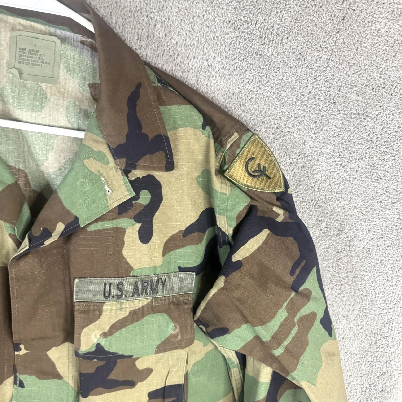 American Apparel American Apparel Jacket Mens L Green Camo US Army BDU Combat Button Front Size US L / EU 52-54 / 3 - 4 Thumbnail