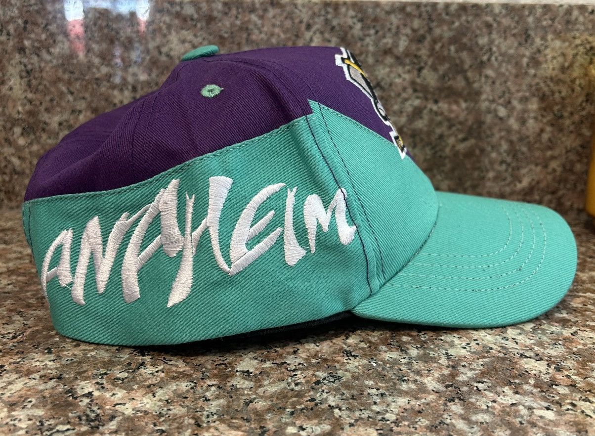 NHL VTG NEW Anaheim Mighty Ducks Hat Snapback Spell Out NHL Size ONE SIZE - 3 Thumbnail