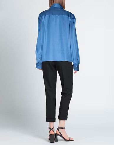 Maison Margiela !DS! SS22 Maison Margiela Bow Blue Viscose Shirt Size L / US 10 / IT 46 - 8 Thumbnail