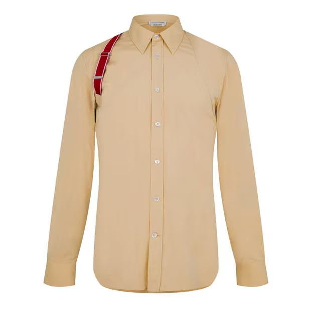 image of Alexander Mcqueen O1G2R1Mq0324 Shirt In Beige, Men's (Size Large)