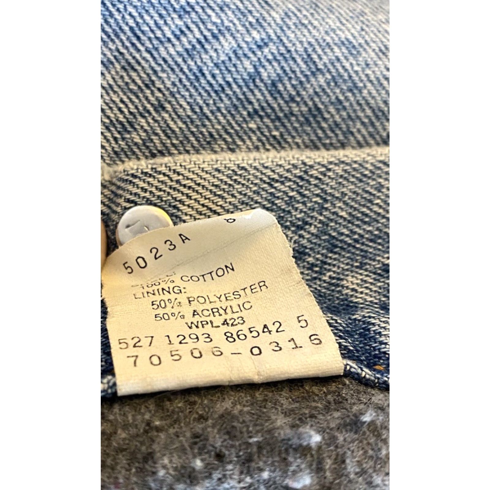 Levi's VINTAGE Levi's Denim Jacket Blanket Lined 70506-0316 Mens 44 USA Blue Jacket 80s 90s USA Mens Size US S / EU 44-46 / 1 - 6 Thumbnail