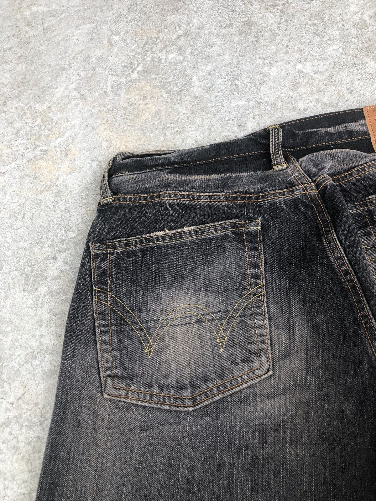 Edwin Japanese Edwin 505ZX Selvedge Denim Distressed Jeans Mudwash Size US 32 / EU 48 - 17 Thumbnail