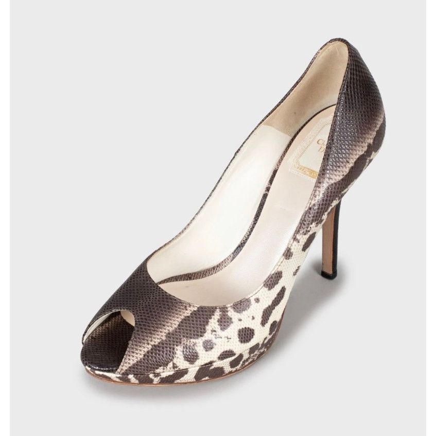 Dior Christian Dior Miss Dior Karung Leather Pumps Sz.38.5 Size US 7.5 / IT 37.5 - 3 Thumbnail