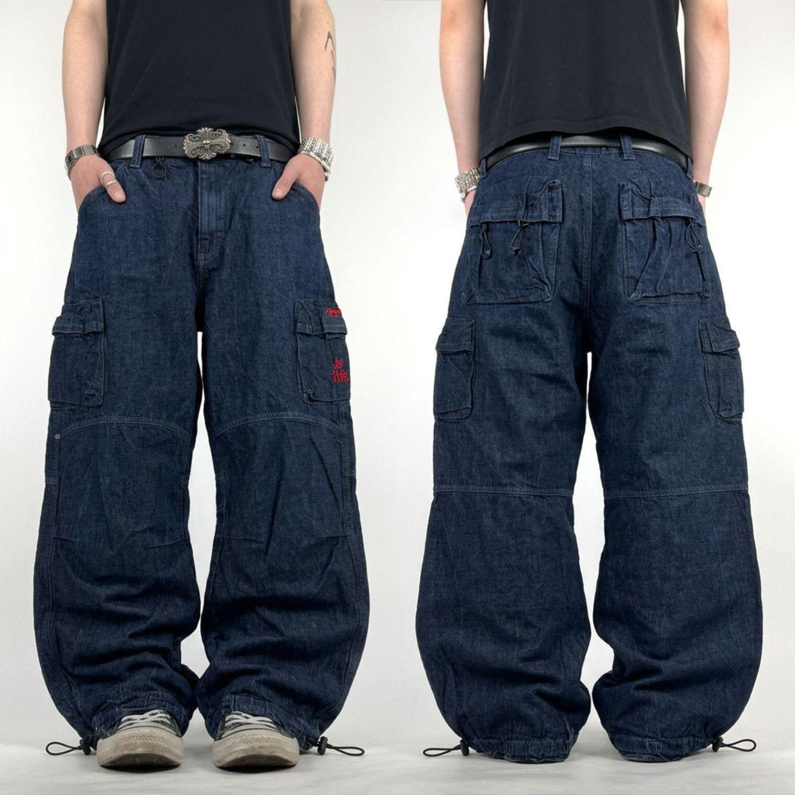 Vintage y2k grunge baggy wide leg archive faded rare jeans