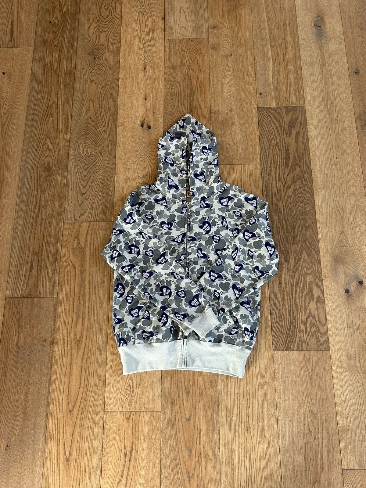 Human Made Human Made Gray Heart Camo Zip Hoodie Size US M / EU 48-50 / 2 - 2 Thumbnail