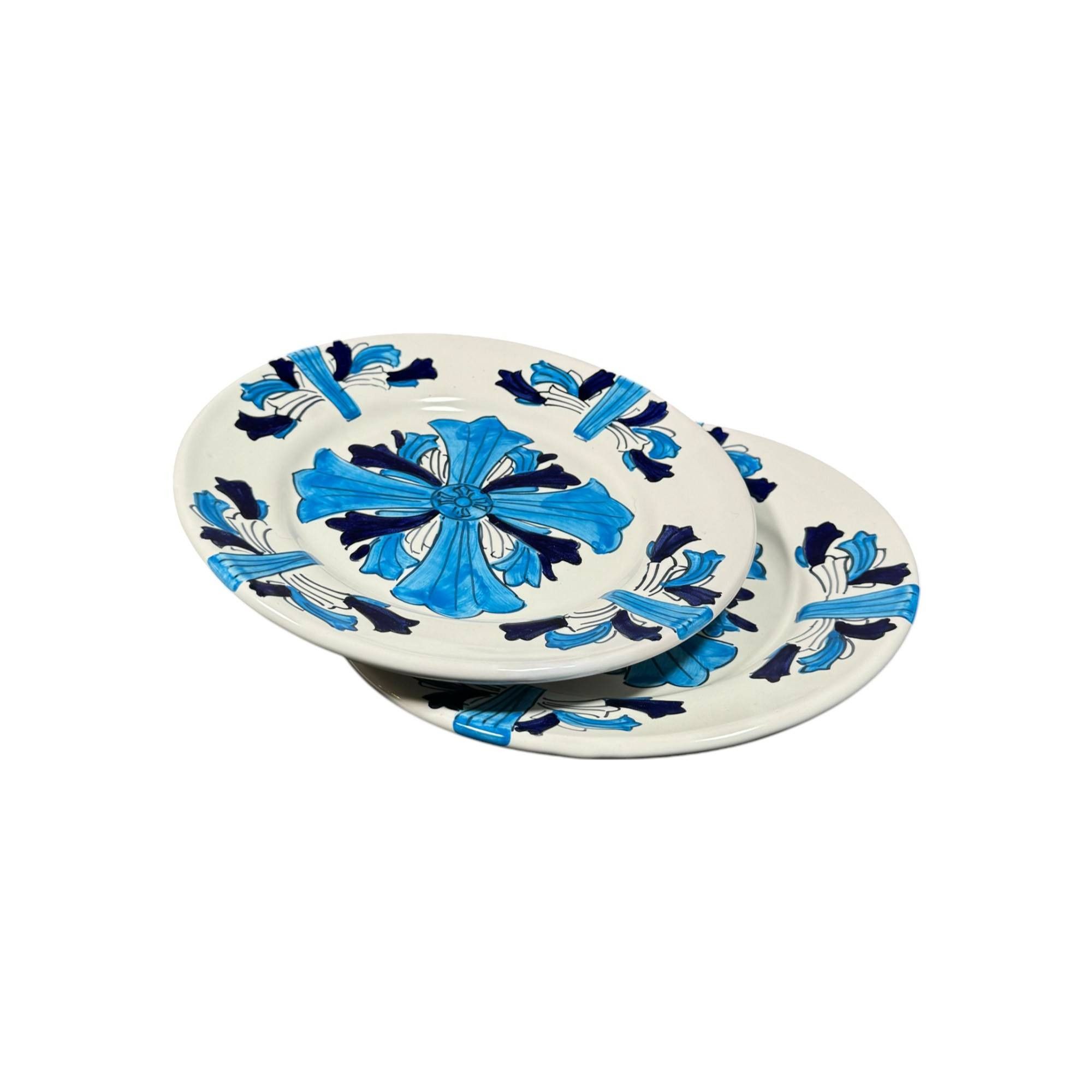 Chrome Hearts CH Hand Painted Blue Cross Plates Kitchen Size ONE SIZE - 1 Thumbnail