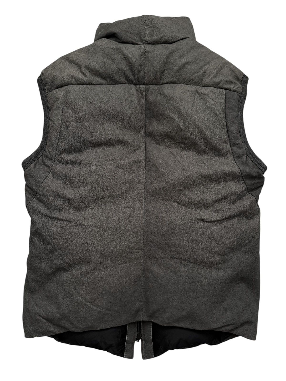 Isaac Sellam Experience Leather Down Vest Size US M / EU 48-50 / 2 - 2 Thumbnail