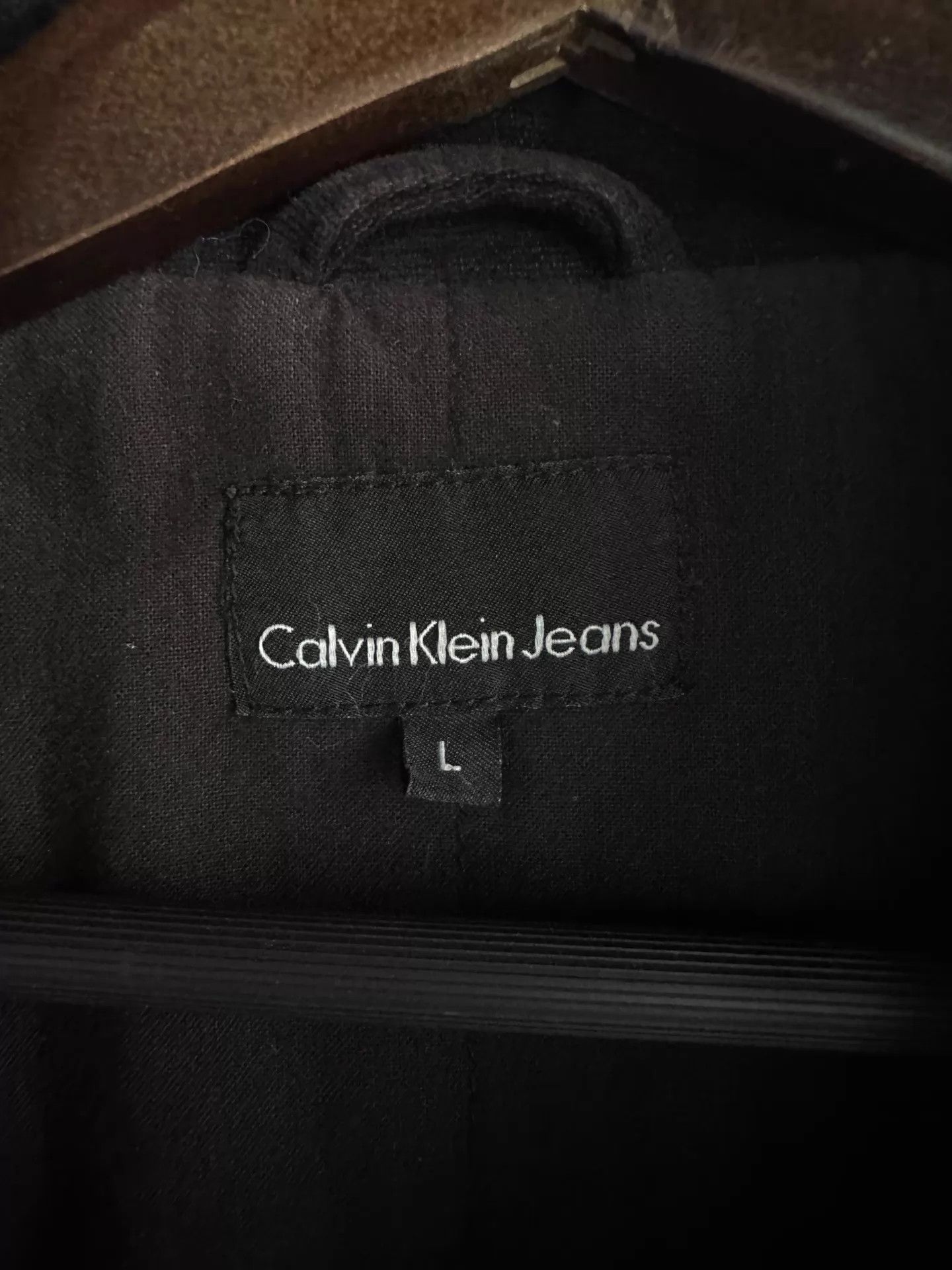 Calvin Klein Calvin Klein 00s Vtg Black Suede Rivet Zip-Up Jacket Size US L / EU 52-54 / 3 - 6 Thumbnail