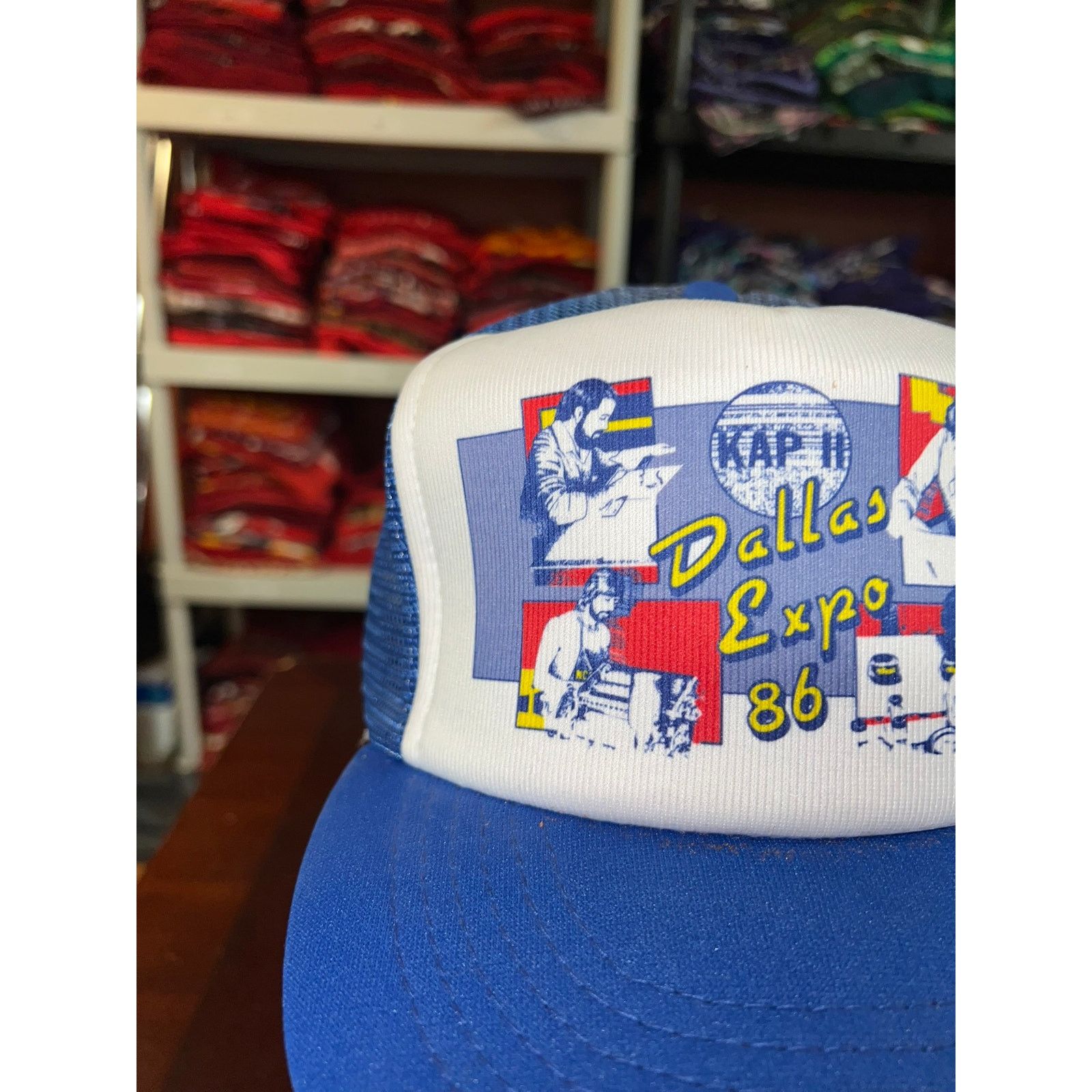 Vintage Vintage Dallas Texas Trucker Hat Snapback Expo 1986 86 VTG Size ONE SIZE - 3 Thumbnail
