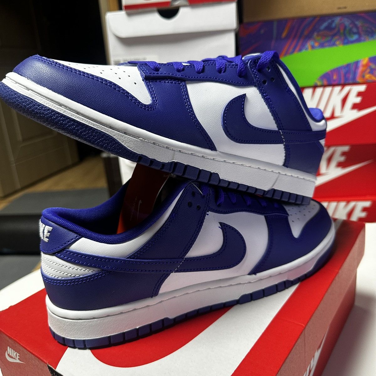 Nike **NEW** Size 10.5 Men, 12.5 WMN Nike Dunk Low Concord Unisex Size US 10.5 / EU 43-44 - 4 Thumbnail