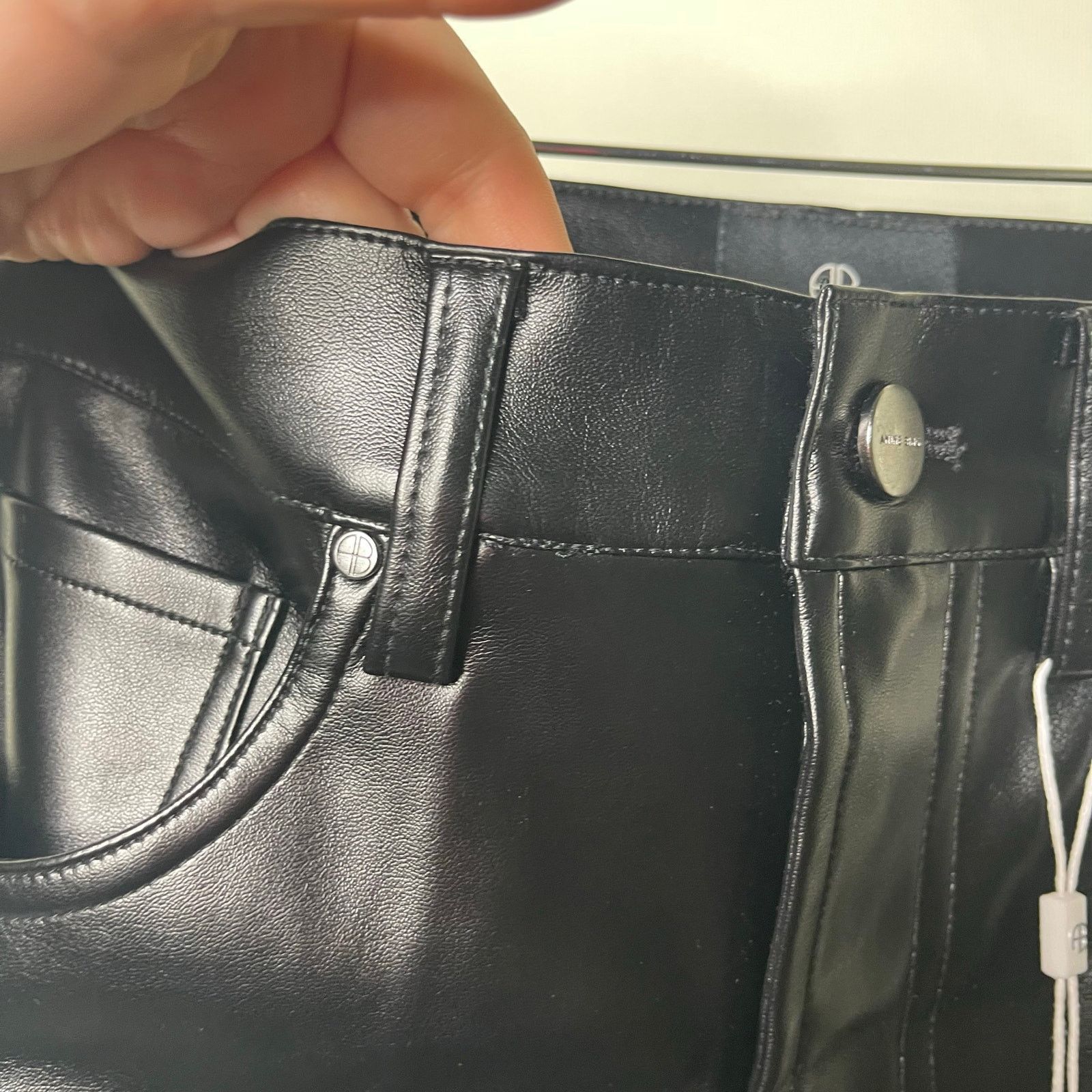 Anine Bing ANINE BING Bruno Pant in Black Recycled Leather FR 32 US 2 Size 26" / US 2 / IT 38 - 12 Thumbnail