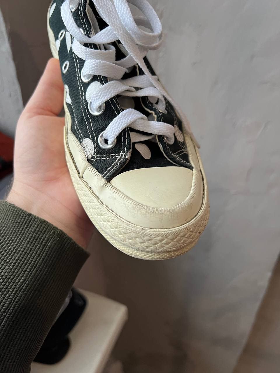 Comme des Garcons PLAY PLAY COMME DES GARCONS X CONVERSE ICONIC RED HEART SNEAKERS Size US 7.5 / IT 37.5 - 16 Thumbnail