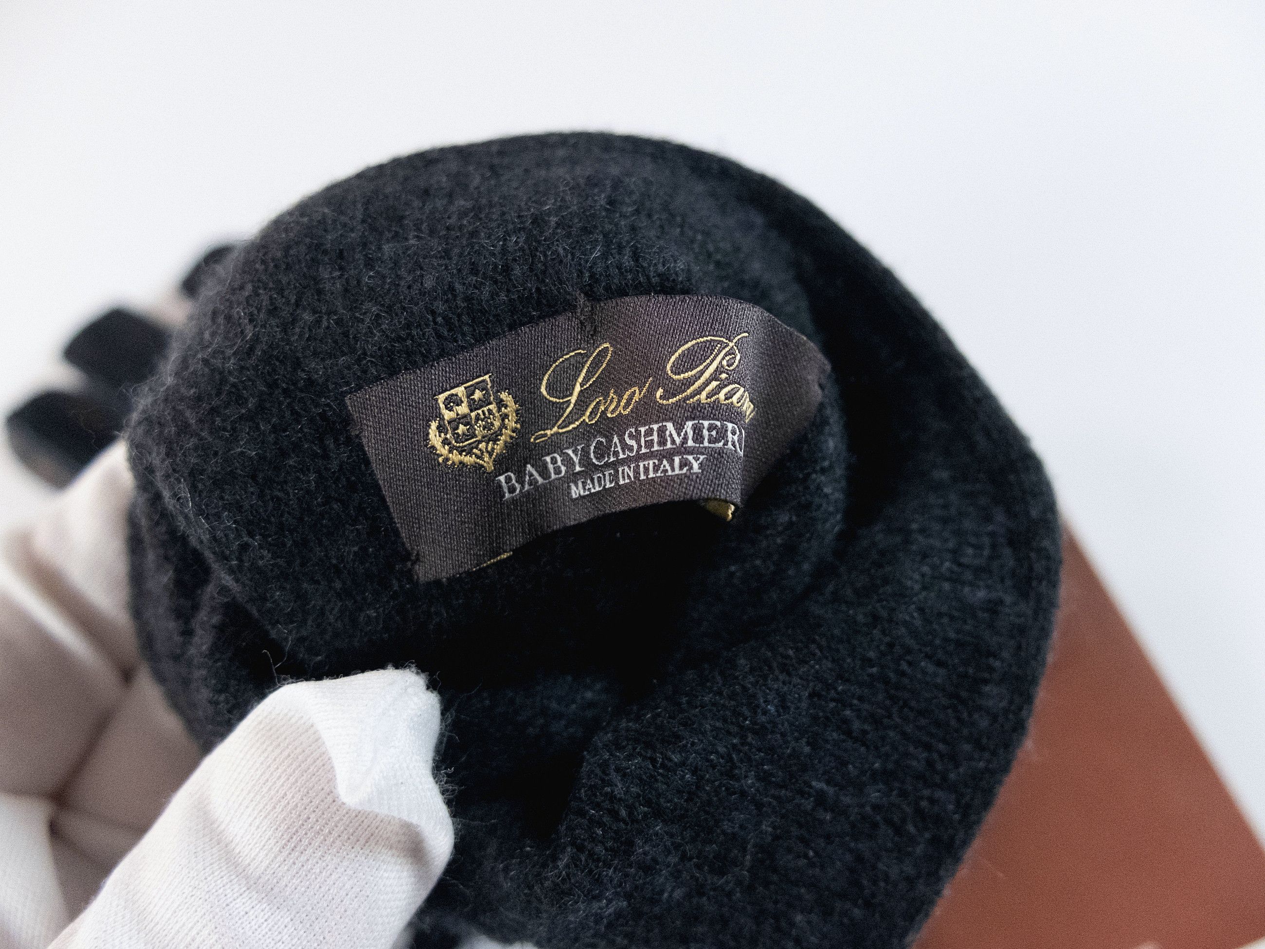 Loro Piana LORO PIANA navy blue suede leather & baby cashmere gloves Size ONE SIZE - 5 Thumbnail