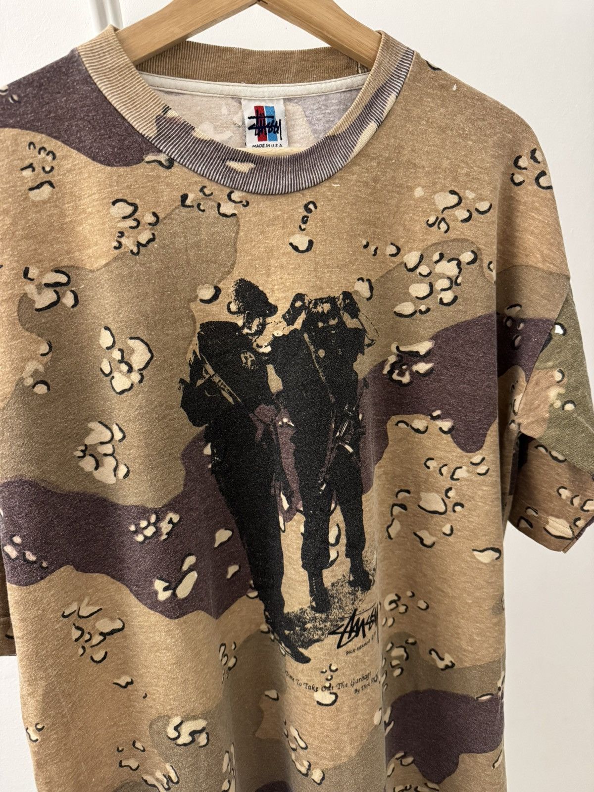 Stussy Vintage 90's Stussy Dick Kramer Camo Tshirt Size US L / EU 52-54 / 3 - 2 Thumbnail