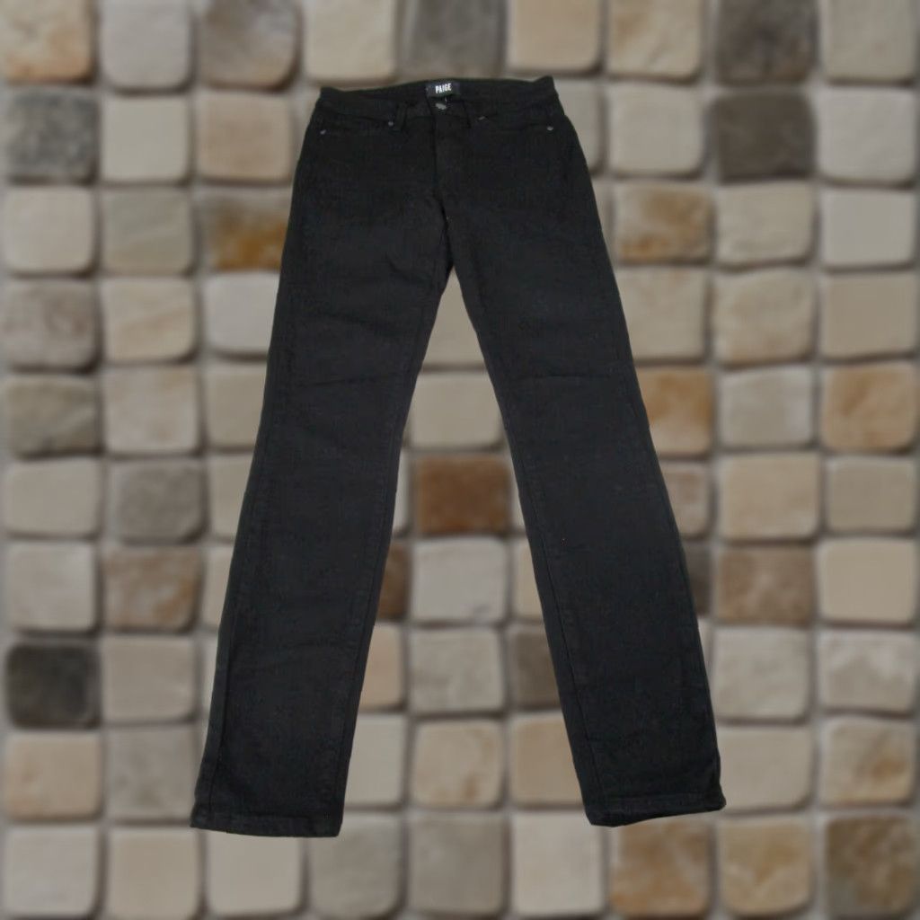 Paige VINTAGE Paige Jeans Womens Skinny Fit Hoxton Ultra Skinny Black Denim Mid Rise 28 Womens Size 28" / US 6 / IT 42 - 1 Thumbnail